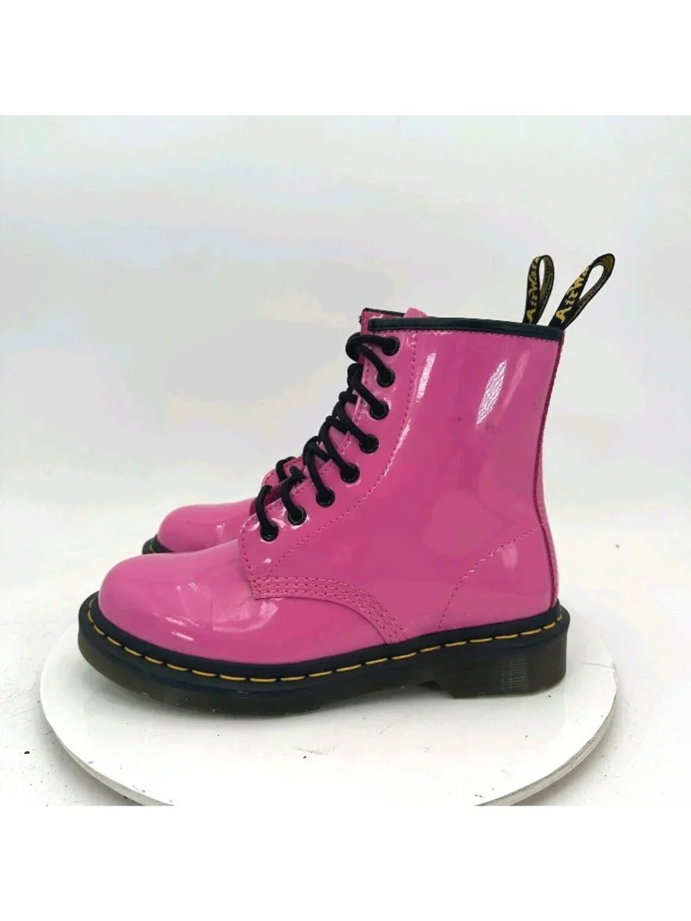 Dr. Martens Women Size 6 Men 5 Hot Pink Leather 8 Hole Lace Up Combat Boot
